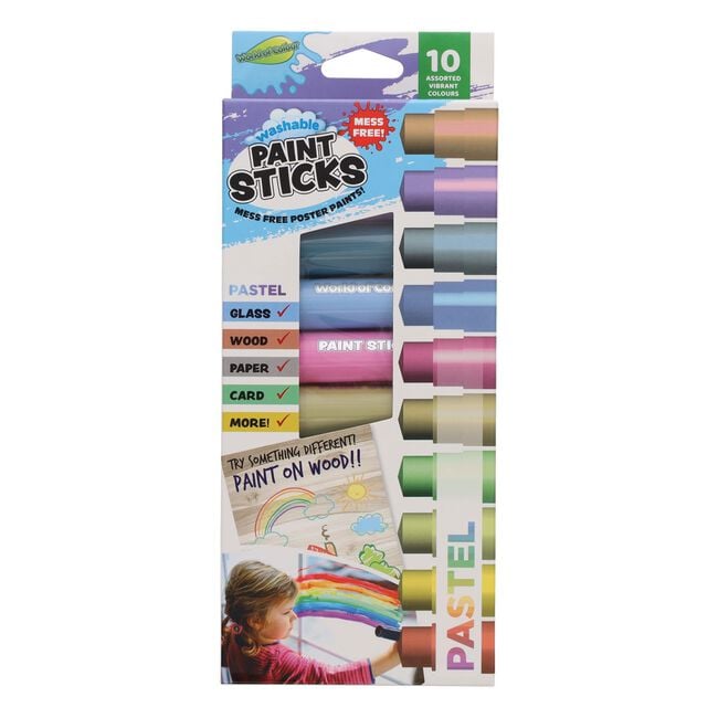 Washable Poster Paint Sticks 10 Pack