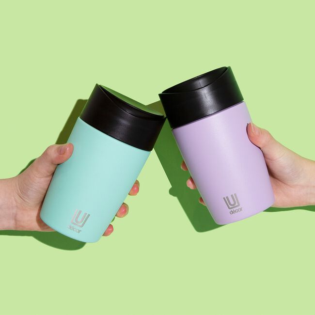 Decor Double Wall S/Steel Travel Mug 400ml