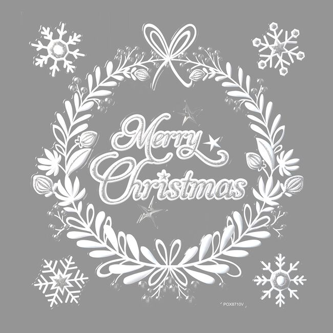 Christmas Silver Glitter Stickers
