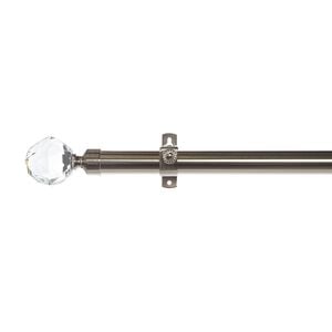 Extendable Diamond Curtain Pole 28mm - Brushed Nickel