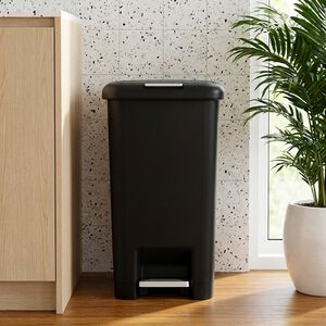 Storage Master 45L Black Pedal Bin
