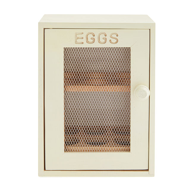Apollo Rubberwood Egg Cabinet - Cream