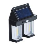 Dual Bulb Solar Wall Light with PIR Sensor
