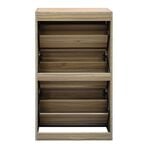 Herringbone Haven Three Door Shoe Cabinet