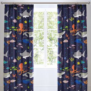 Bedlam Glow In The Dark Sea Life 66 x 72in Curtain