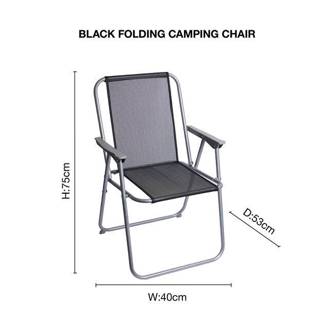Black Folding Camping Chair