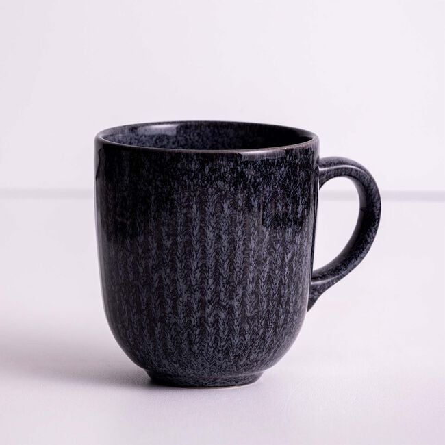 Mason Cash Reactive Linear Black Mug