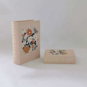 Galeie D'Art Pink  Set of 2 Storage Book Boxes