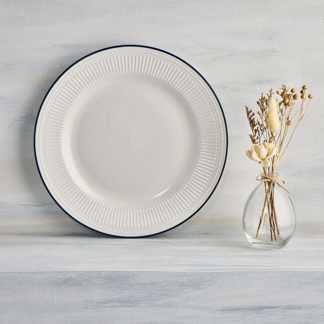 Abney & Croft Blue Rim 12 Piece Dinner Set