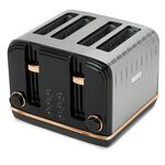 Haden Salcombe 4 Slice Black & Copper Toaster