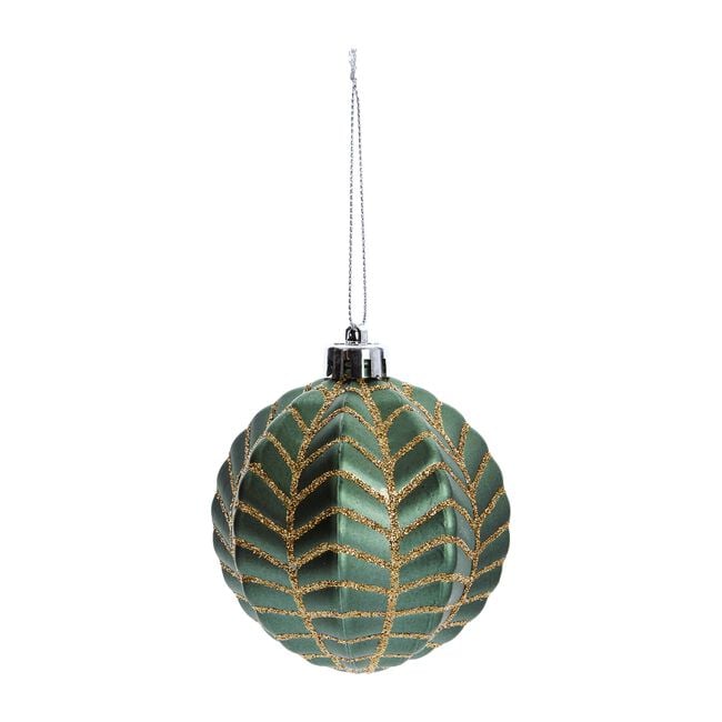 6-Pack Green Luxury Bauble Set