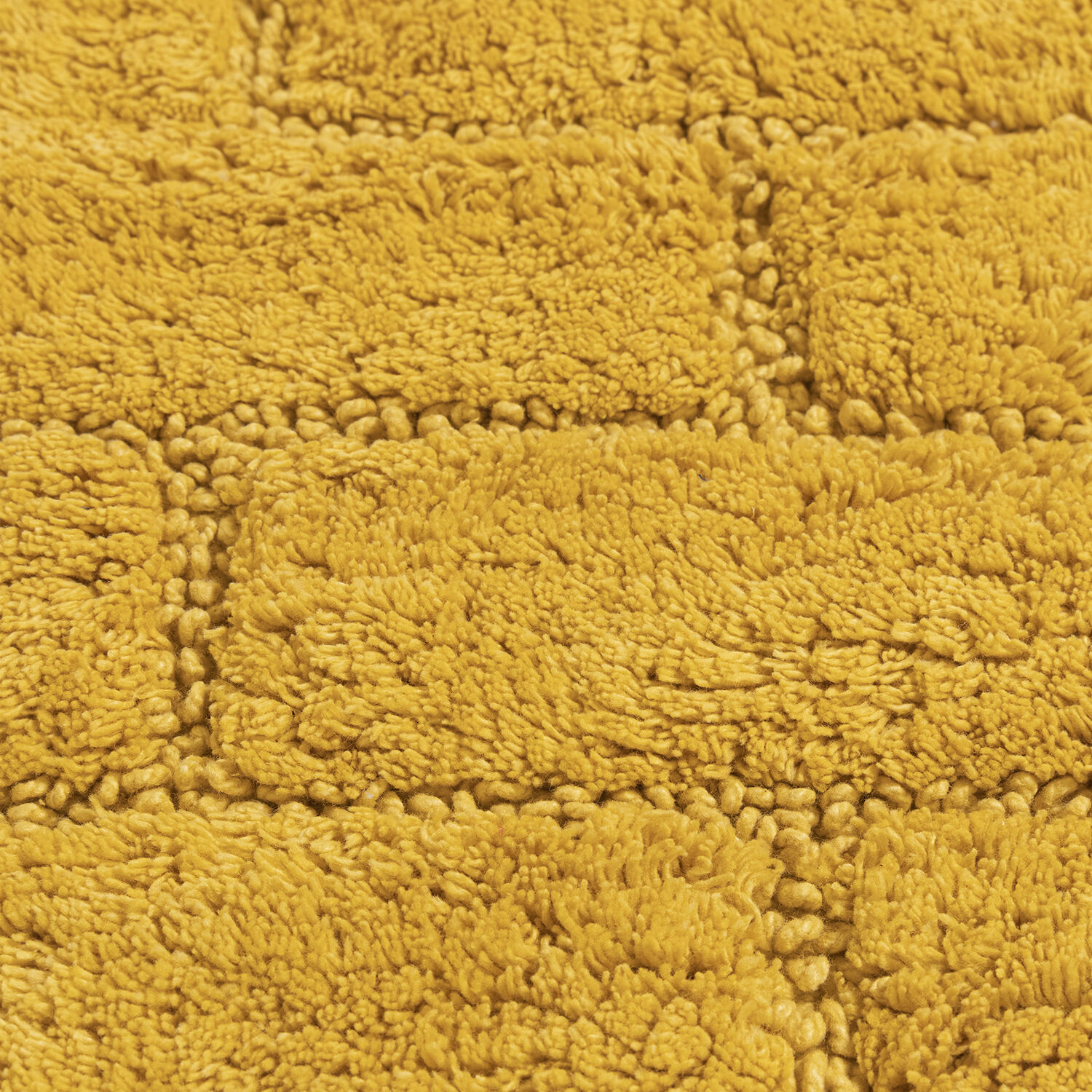 Cotton Brick Ochre Bath Mat 50cm x 80cm Home Store + More