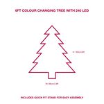 Multicolour 6ft Christmas Tree w/ Twinkling Lights