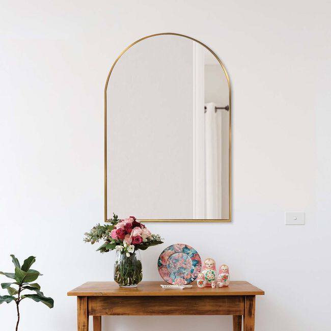 Arch Brass Mirror 50cm x 75cm
