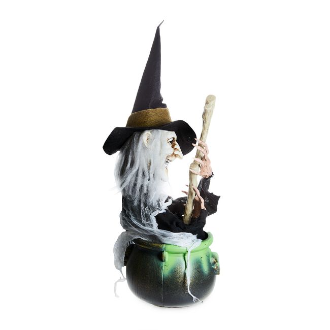 Scary Witch Stirring Cauldron