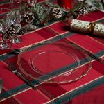 Gold Rimmed Clear Christmas Charger Plate
