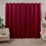 TRIANGLE STITCH BURGUNDY 66X54 Curtain