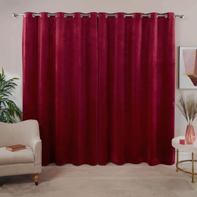 TRIANGLE STITCH BURGUNDY 66X54 Curtain