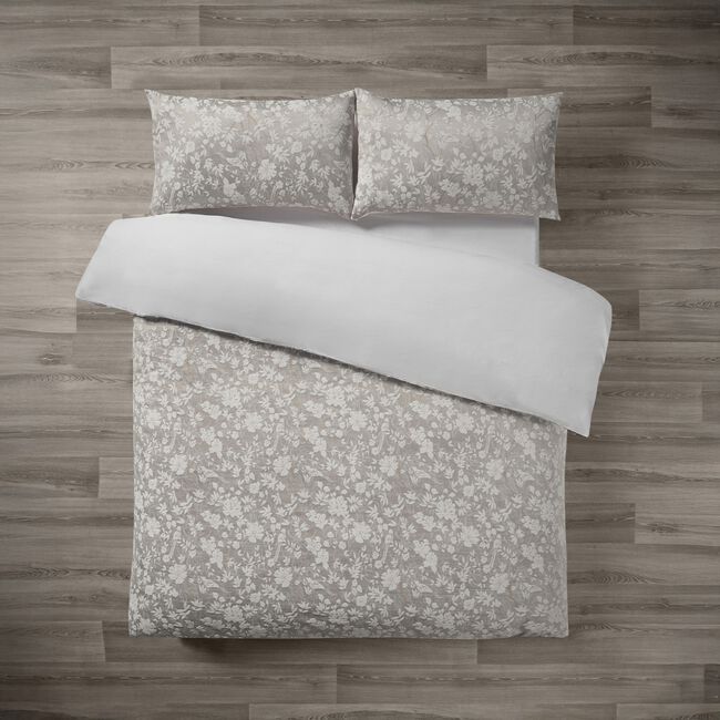 SINGLE DUVET COVER Russborough Jacquard Natural/ Gold