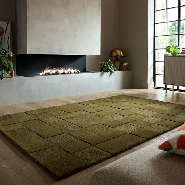 CHECKERBOARD GREEN 120x170cm Rug