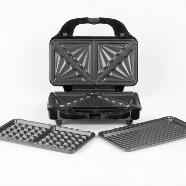 Salter Deep 3 in 1 Waffle, Toastie & Snack Maker 