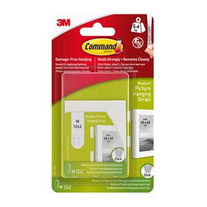 Command Medium Picture Hanging Strips 12 Sets 