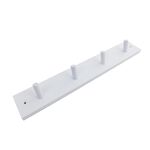 4 Hook White Wooden Board