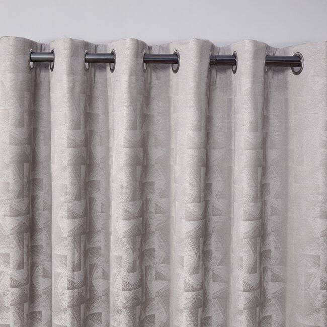 BLACKOUT & THERMAL GRAPHIC GEO GREY  66x72 Curtain