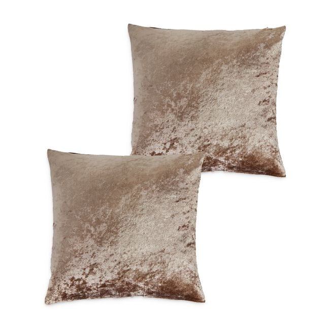Velvet Crush Cushion Cover 2 Pack 45x45cm - Gold