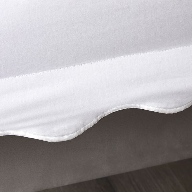 DOUBLE DUVET COVER Appletree Scallop Edge White