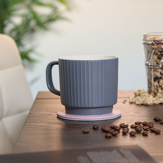 Mason Cash Embossed Line Grey Mug