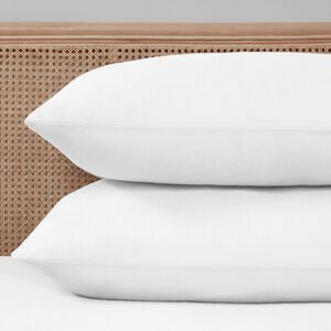 HOUSEWIFE PILLOWCASE PAIR Brushed Cotton Twill White