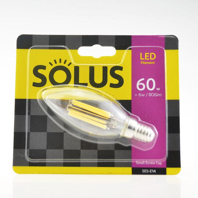Solus SES XCROSS LED Candle Bulb 6W (EQ60W)