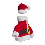 Knitted Santa Suit Wine Bottle Cover