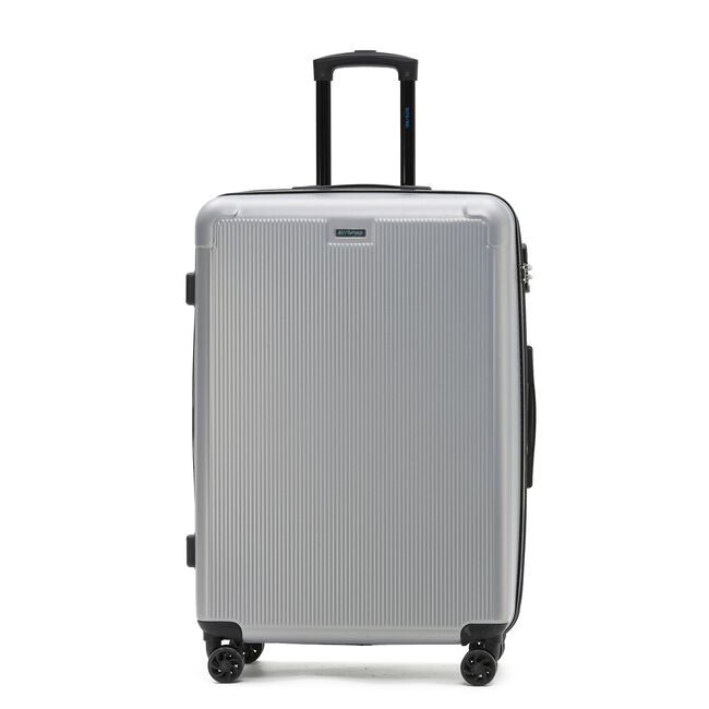 LARGE LIGHTWEIGHT HARDSHELL LUGGAGE - METALLIC SILVER