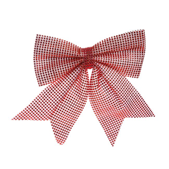 Large Red Diamanté Christmas Bow