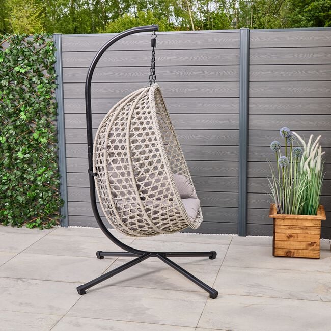 Deluxe Rattan Hanging Egg Chair