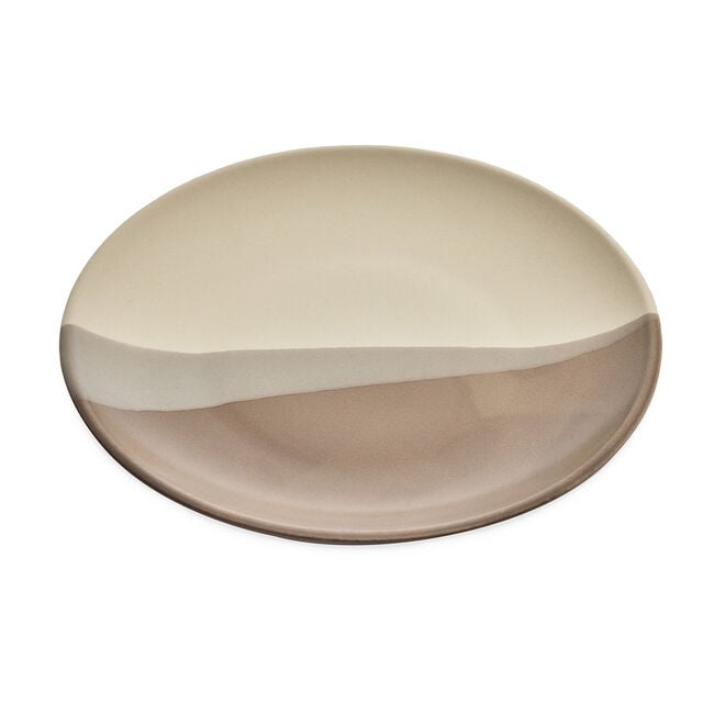 ABNEY & CROFT THREE TONE Mocha Dinner Plate