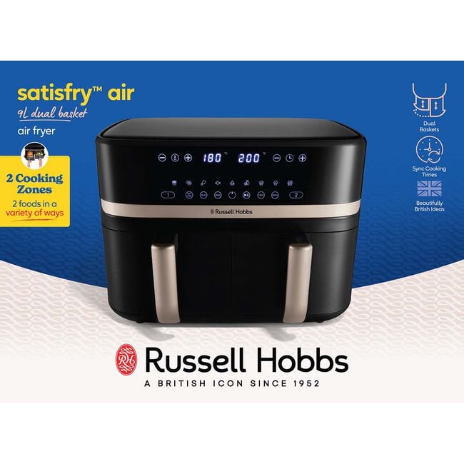 Russell Hobbs Satisfry 9L Dual Basket Air Fryer