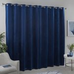 TRIANGLE STITCH NAVY 66X54 Curtain