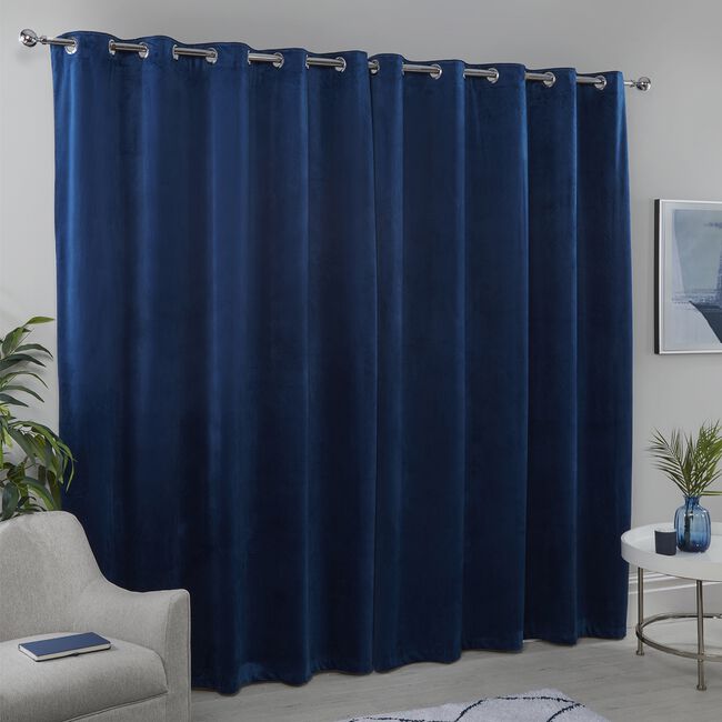 TRIANGLE STITCH NAVY 66X54 Curtain