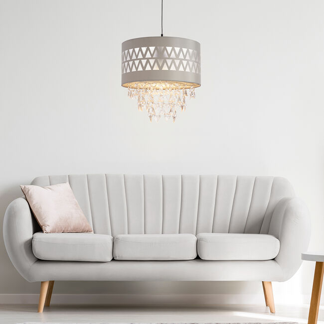 Zigzag Pattern Light Shade with Pendants