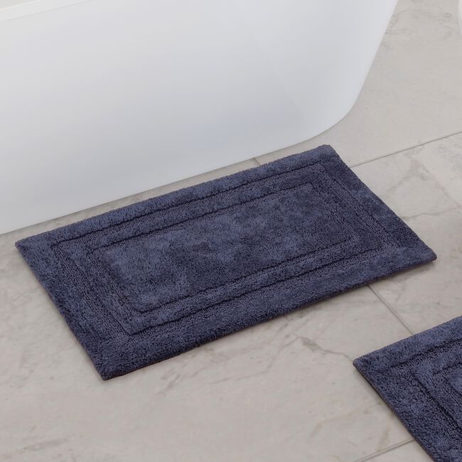 COTTON BORDER BLUE GRANITE 50x80 Bath Mat
