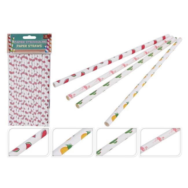 Paper Straws 16 Pack