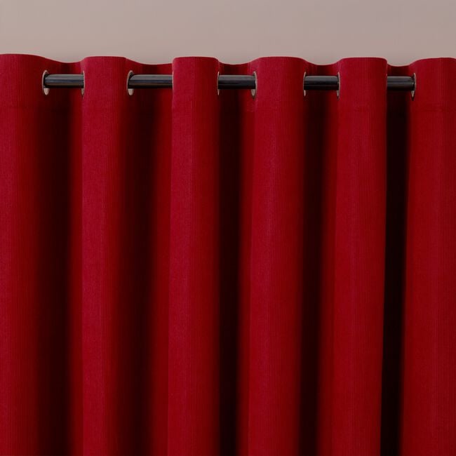 BLACKOUT & THERMAL CORDUROY RED 66x54 Curtain