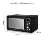 Tower 800W Black 20L Digital Microwave