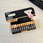 Duracell Simply AAA Batteries 12 Pack