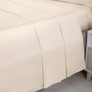 SINGLE FLAT SHEET 200 Threadcount Cotton Cream 1A