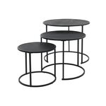 Set of 3 Black Side Tables
