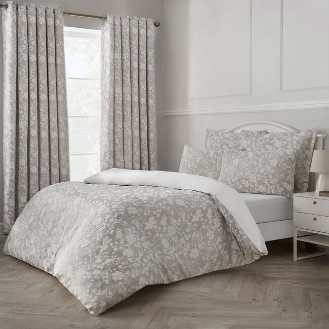 DOUBLE DUVET COVER Russborough Jacquard Natural/ Gold